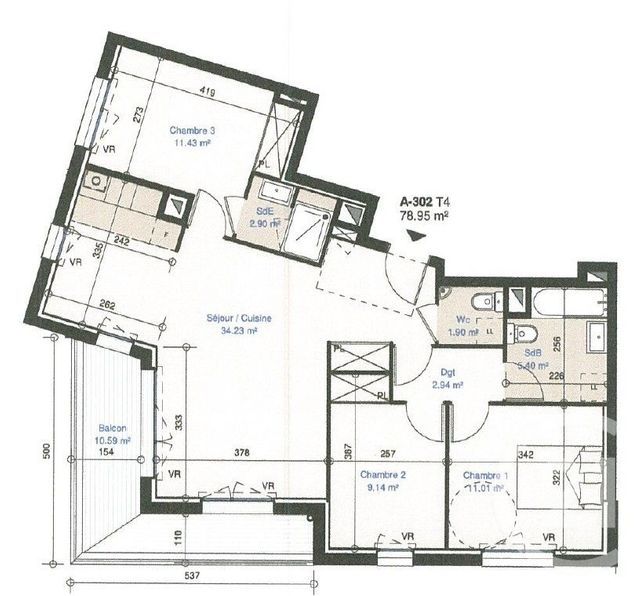 Afficher la photo en grand Appartement F4 à vendre - 4 pièces - 79.0 m2 - SCEAUX - 92 - ILE-DE-FRANCE - Century 21 Aes Centre