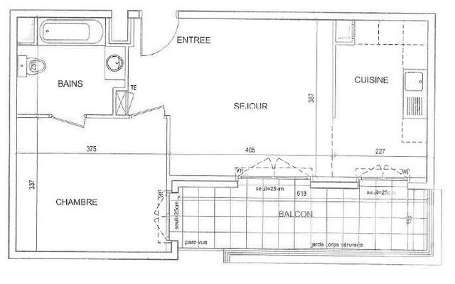 Appartement F2 à vendre - 2 pièces - 45.06 m2 - ANTONY - 92 - ILE-DE-FRANCE - Century 21 Aes Centre